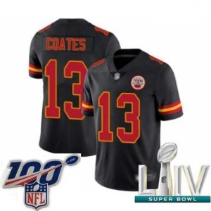 Exceptional 2020 Super Bowl LIV Kansas City Chiefs #13 Sammie Coates Limited Black Rush Vapor Untouchable Football Jersey