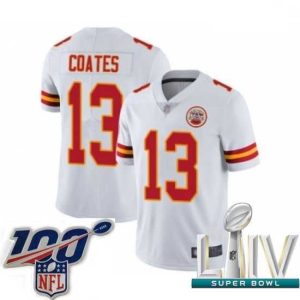Marvelous 2020 Super Bowl LIV Kansas City Chiefs #13 Sammie Coates White Vapor Untouchable Limited Player Football Jersey