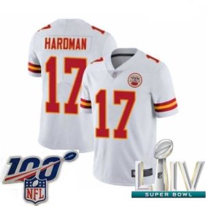 Exceptional 2020 Super Bowl LIV Kansas City Chiefs #17 Mecole Hardman White Vapor Untouchable Limited Player Football Jersey