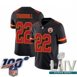 Superb 2020 Super Bowl LIV Kansas City Chiefs #22 Juan Thornhill Limited Black Rush Vapor Untouchable Football Jersey
