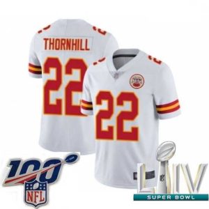 Superb 2020 Super Bowl LIV Kansas City Chiefs #22 Juan Thornhill White Vapor Untouchable Limited Player Football Jersey