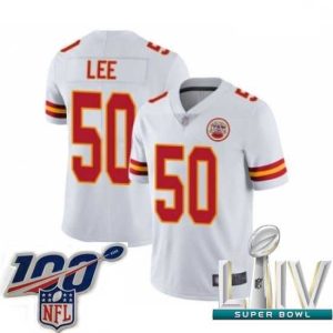 Exquisite 2020 Super Bowl LIV Kansas City Chiefs #50 Darron Lee White Vapor Untouchable Limited Player Football Jersey