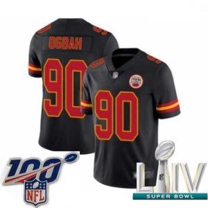 Exquisite 2020 Super Bowl LIV Kansas City Chiefs #90 Emmanuel Ogbah Limited Black Rush Vapor Untouchable Football Jersey