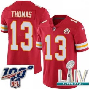 Exquisite 2020 Super Bowl LIV Nike Kansas City Chiefs #13 De'Anthony Thomas Red Team Color Vapor Untouchable Limited Player NFL Jersey