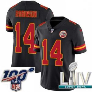 Finest 2020 Super Bowl LIV Nike Kansas City Chiefs #14 Demarcus Robinson Limited Black Rush Vapor Untouchable NFL Jersey