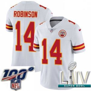 Finest 2020 Super Bowl LIV Nike Kansas City Chiefs #14 Demarcus Robinson White Vapor Untouchable Limited Player NFL Jersey