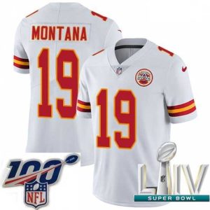 Gorgeous 2020 Super Bowl LIV Nike Kansas City Chiefs #19 Joe Montana White Vapor Untouchable Limited Player NFL Jersey