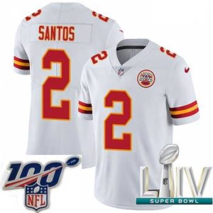 Gorgeous 2020 Super Bowl LIV Nike Kansas City Chiefs #2 Cairo Santos White Vapor Untouchable Limited Player NFL Jersey
