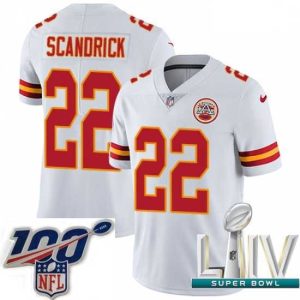 Superb 2020 Super Bowl LIV Nike Kansas City Chiefs #22 Orlando Scandrick White Vapor Untouchable Limited Player NFL Jersey