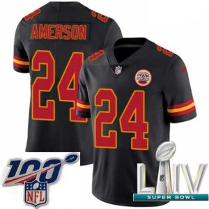 Exceptional 2020 Super Bowl LIV Nike Kansas City Chiefs #24 David Amerson Limited Black Rush Vapor Untouchable NFL Jersey