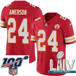 Gorgeous 2020 Super Bowl LIV Nike Kansas City Chiefs #24 David Amerson Red Team Color Vapor Untouchable Limited Player NFL Jersey