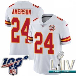 Superior 2020 Super Bowl LIV Nike Kansas City Chiefs #24 David Amerson White Vapor Untouchable Limited Player NFL Jersey
