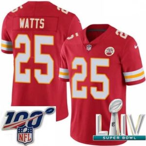 Finest 2020 Super Bowl LIV Nike Kansas City Chiefs #25 Armani Watts Red Team Color Vapor Untouchable Limited Player NFL Jersey