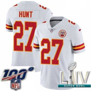 Exquisite 2020 Super Bowl LIV Nike Kansas City Chiefs #27 Kareem Hunt White Vapor Untouchable Limited Player NFL Jersey