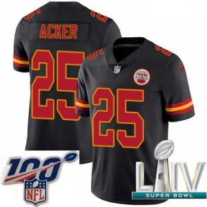 Gorgeous 2020 Super Bowl LIV Nike Kansas City Chiefs #27 Kenneth Acker Limited Black Rush Vapor Untouchable NFL Jersey