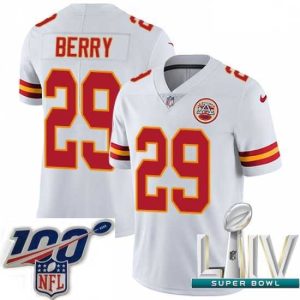 Superior 2020 Super Bowl LIV Nike Kansas City Chiefs #29 Eric Berry White Vapor Untouchable Limited Player NFL Jersey