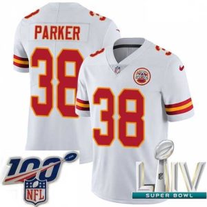 Superior 2020 Super Bowl LIV Nike Kansas City Chiefs #38 Ron Parker White Vapor Untouchable Limited Player NFL Jersey