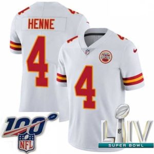 Premium 2020 Super Bowl LIV Nike Kansas City Chiefs #4 Chad Henne White Vapor Untouchable Limited Player NFL Jersey