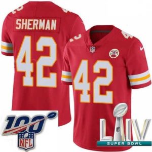 Finest 2020 Super Bowl LIV Nike Kansas City Chiefs #42 Anthony Sherman Red Team Color Vapor Untouchable Limited Player NFL Jersey