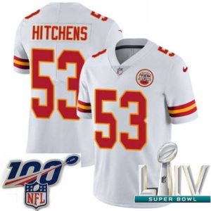 Superb 2020 Super Bowl LIV Nike Kansas City Chiefs #53 Anthony Hitchens White Vapor Untouchable Limited Player NFL Jersey