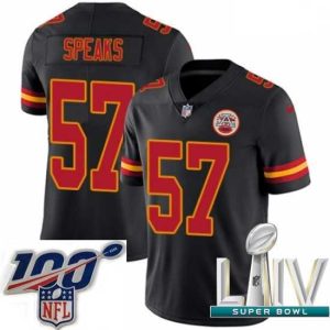 Exceptional 2020 Super Bowl LIV Nike Kansas City Chiefs #57 Breeland Speaks Limited Black Rush Vapor Untouchable NFL Jersey
