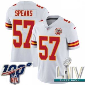 Premium 2020 Super Bowl LIV Nike Kansas City Chiefs #57 Breeland Speaks White Vapor Untouchable Limited Player NFL Jersey