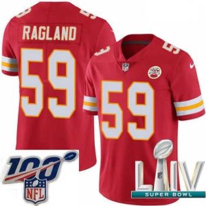 Superb 2020 Super Bowl LIV Nike Kansas City Chiefs #59 Reggie Ragland Red Team Color Vapor Untouchable Limited Player NFL Jersey