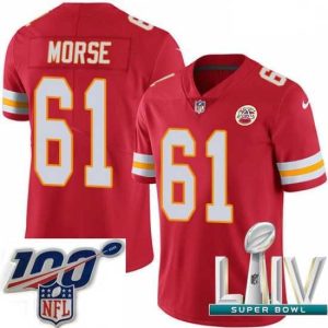 Superior 2020 Super Bowl LIV Nike Kansas City Chiefs #61 Mitch Morse Red Team Color Vapor Untouchable Limited Player NFL Jersey