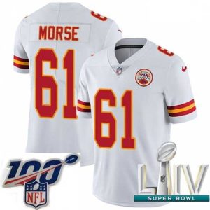 Exceptional 2020 Super Bowl LIV Nike Kansas City Chiefs #61 Mitch Morse White Vapor Untouchable Limited Player NFL Jersey