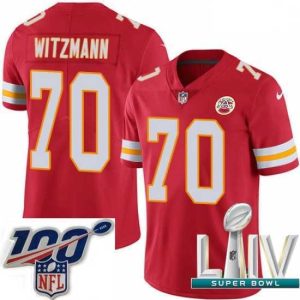 High quality 2020 Super Bowl LIV Nike Kansas City Chiefs #70 Bryan Witzmann Red Team Color Vapor Untouchable Limited Player NFL Jersey