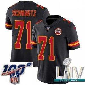 Outstanding 2020 Super Bowl LIV Nike Kansas City Chiefs #71 Mitchell Schwartz Limited Black Rush Vapor Untouchable NFL Jersey