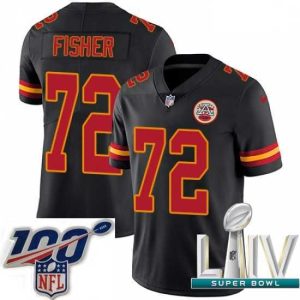 Exceptional 2020 Super Bowl LIV Nike Kansas City Chiefs #72 Eric Fisher Limited Black Rush Vapor Untouchable NFL Jersey