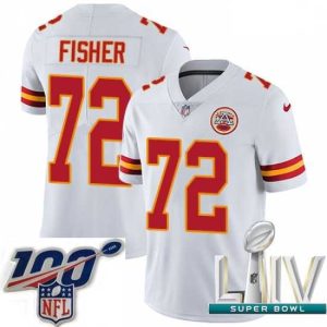 Superior 2020 Super Bowl LIV Nike Kansas City Chiefs #72 Eric Fisher White Vapor Untouchable Limited Player NFL Jersey