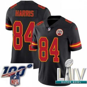 Superb 2020 Super Bowl LIV Nike Kansas City Chiefs #84 Demetrius Harris Limited Black Rush Vapor Untouchable NFL Jersey