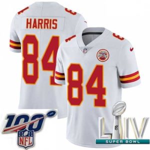 Finest 2020 Super Bowl LIV Nike Kansas City Chiefs #84 Demetrius Harris White Vapor Untouchable Limited Player NFL Jersey