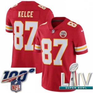 Exquisite 2020 Super Bowl LIV Nike Kansas City Chiefs #87 Travis Kelce Red Team Color Vapor Untouchable Limited Player NFL Jersey