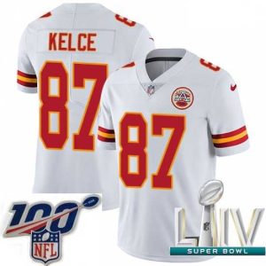 Marvelous 2020 Super Bowl LIV Nike Kansas City Chiefs #87 Travis Kelce White Vapor Untouchable Limited Player NFL Jersey