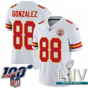 Marvelous 2020 Super Bowl LIV Nike Kansas City Chiefs #88 Tony Gonzalez White Vapor Untouchable Limited Player NFL Jersey