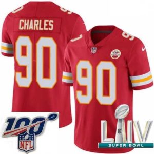 Exquisite 2020 Super Bowl LIV Nike Kansas City Chiefs #90 Stefan Charles Red Team Color Vapor Untouchable Limited Player NFL Jersey