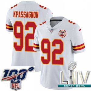 Exquisite 2020 Super Bowl LIV Nike Kansas City Chiefs #92 Tanoh Kpassagnon White Vapor Untouchable Limited Player NFL Jersey