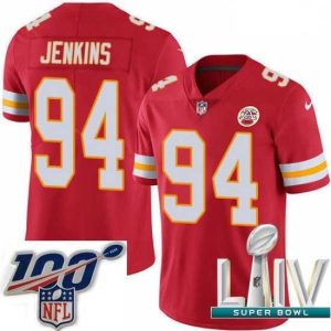 Outstanding 2020 Super Bowl LIV Nike Kansas City Chiefs #94 Jarvis Jenkins Red Team Color Vapor Untouchable Limited Player NFL Jersey
