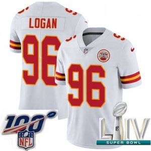 Superior 2020 Super Bowl LIV Nike Kansas City Chiefs #96 Bennie Logan White Vapor Untouchable Limited Player NFL Jersey
