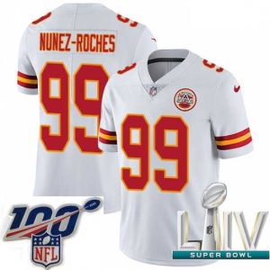 Superb 2020 Super Bowl LIV Nike Kansas City Chiefs #99 Rakeem Nunez-Roches White Vapor Untouchable Limited Player NFL Jersey