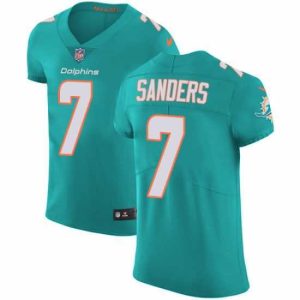 Gorgeous 7 Elite Jason Sanders Aqua Green Nike NFL Home Mens Jersey Miami Dolphins Vapor Untouchable