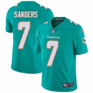 Exceptional 7 Limited Jason Sanders Aqua Green Nike NFL Home Jersey Miami Dolphins Vapor Untouchable