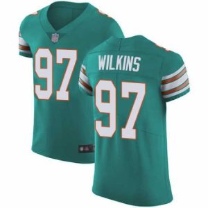 Exceptional Dolphins 97 Christian Wilkins Aqua Green Alternate Stitched Football Vapor Untouchable Elite Jersey