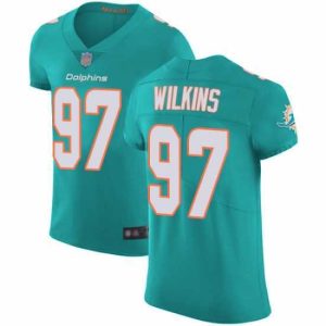 Outstanding Dolphins 97 Christian Wilkins Aqua Green Team Color Stitched Football Vapor Untouchable Elite Jersey
