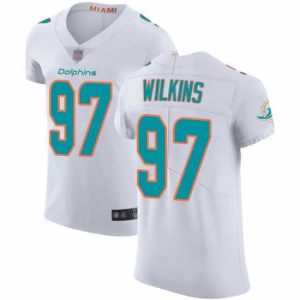 Exceptional Dolphins 97 Christian Wilkins White Stitched Football Vapor Untouchable Elite Jersey