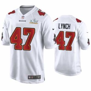 Marvelous John Lynch Buccaneers White Super Bowl Lv Game Fashion Jersey