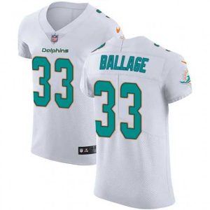 Exceptional Kalen Ballage Miami Dolphins Elite Vapor Untouchable Nike Jersey White